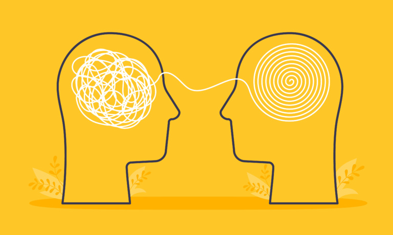 Psychologist Consulting Or Mental Problem Solving Brainstorm Concept.