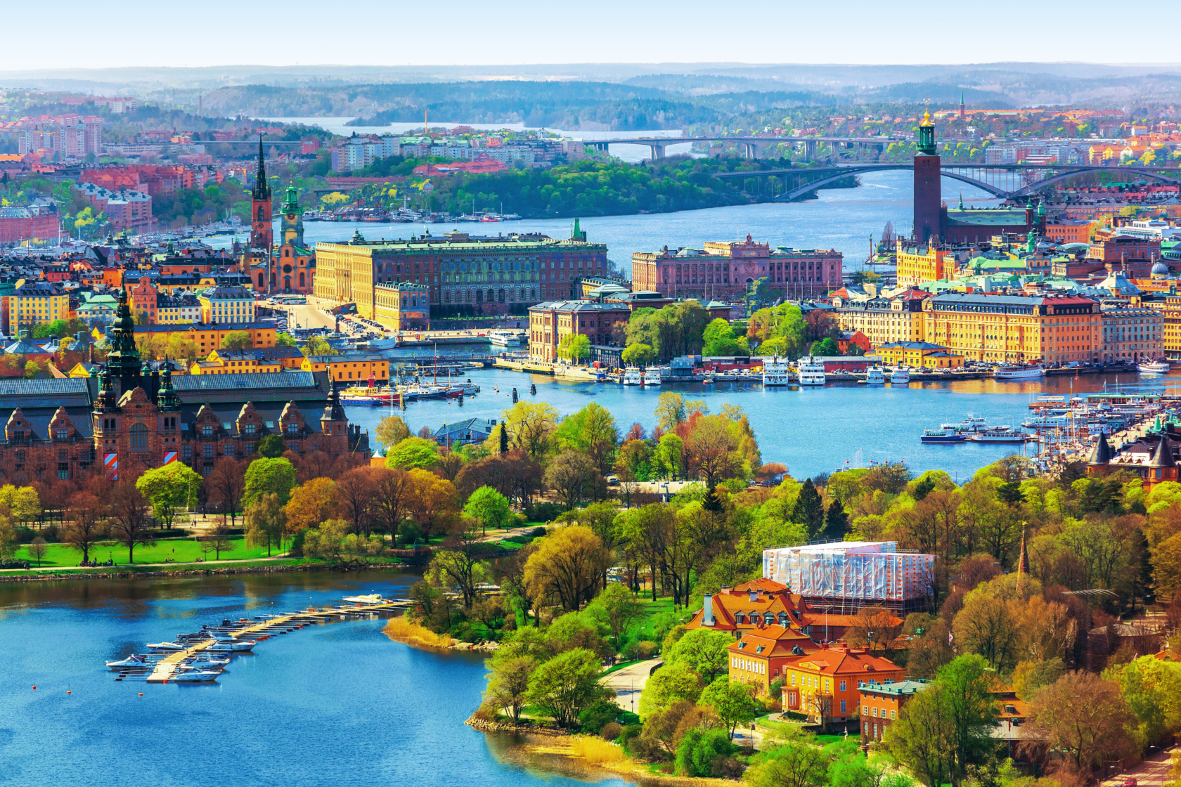 Aerial Panorama Of Stockholm, Sweden