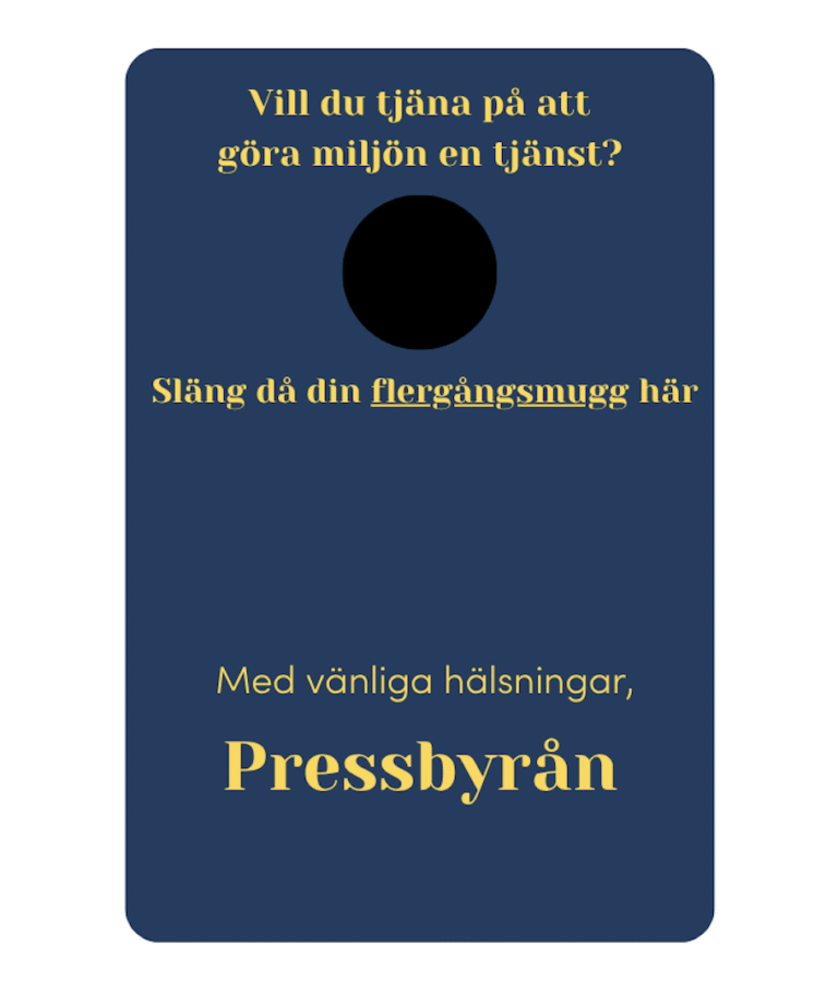 Återvinning flergångskopp